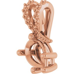 14K Rose Gold 7x5 mm Pear Pendant Mounting – image 4