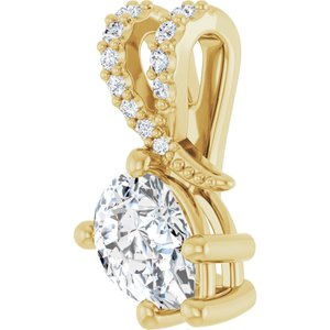 10K Yellow Gold 7x5 mm Pear Pendant Mounting – image 3