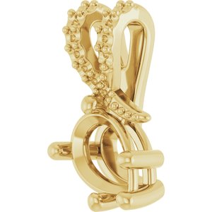 10K Yellow Gold 7x5 mm Pear Pendant Mounting – image 4
