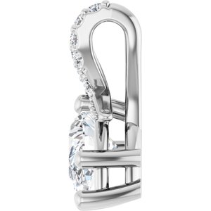 10K White Gold 7x5 mm Pear Pendant Mounting – image 5