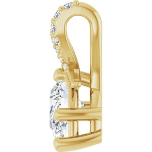 10K Yellow Gold 7x5 mm Pear Pendant Mounting – image 5