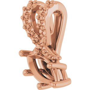 14K Rose Gold 6x3 mm Marquise Pendant Mounting – image 4