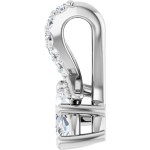 10K White Gold 6x3 mm Marquise Pendant Mounting – image 5