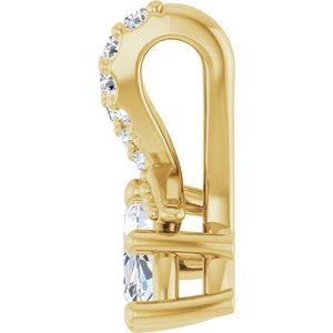 18K Yellow Gold 6x3 mm Marquise Pendant Mounting – image 5