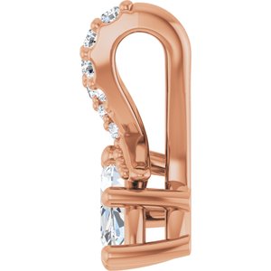 10K Rose Gold 6x3 mm Marquise Pendant Mounting – image 5