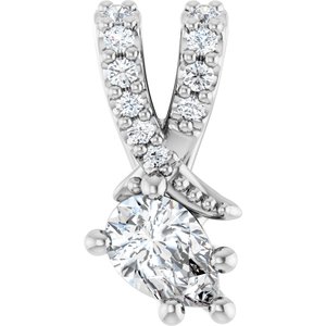 Platinum 4.5x3 mm Pear Pendant Mounting
