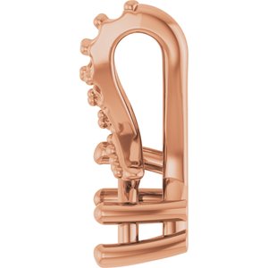 14K Rose Gold 4.5x3 mm Pear Pendant Mounting – image 6