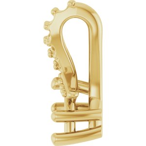 18K Yellow Gold 4.5x3 mm Pear Pendant Mounting – image 6