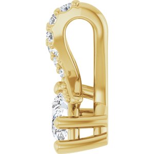 14K Yellow Gold 4.5x3 mm Pear Pendant Mounting – image 5