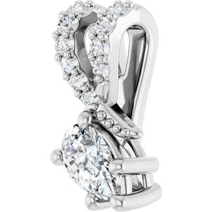 Sterling Silver 5x3 mm Pear Pendant Mounting – image 3