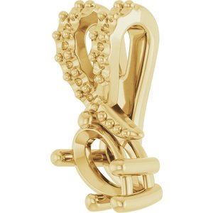 18K Yellow Gold 5x3 mm Pear Pendant Mounting – image 4