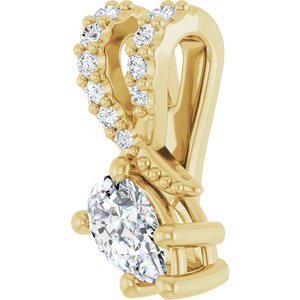 18K Yellow Gold 5x3 mm Pear Pendant Mounting – image 3