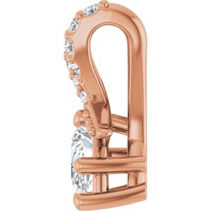 10K Rose Gold 5x3 mm Pear Pendant Mounting – image 5