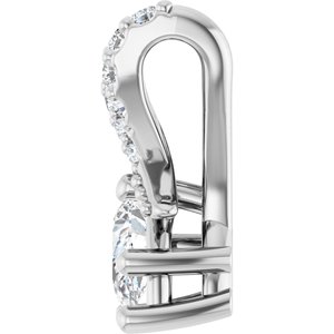 Platinum 5x3 mm Pear Pendant Mounting – image 5