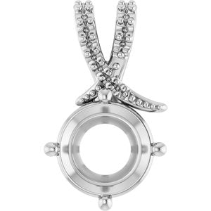 Platinum 8.8 mm Round Pendant Mounting – image 2