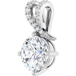 14K X1 White Gold 8.8 mm Round Pendant Mounting – image 3