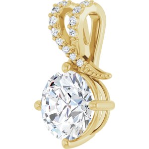 10K Yellow Gold 8.8 mm Round Pendant Mounting – image 3