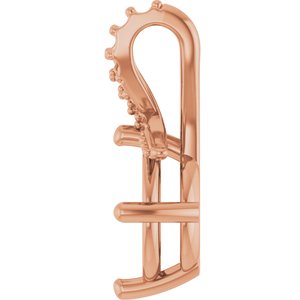 10K Rose Gold 8.8 mm Round Pendant Mounting – image 6
