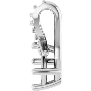 Sterling Silver 5x3 mm Emerald Pendant Mounting – image 6