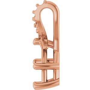 14K Rose Gold 10x6 mm Pear Pendant Mounting – image 6