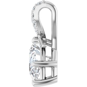 Platinum 10x6 mm Pear Pendant Mounting – image 5