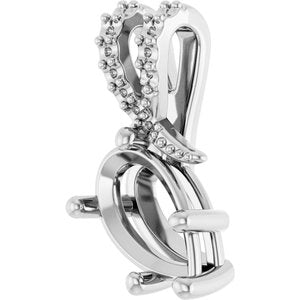 14K X1 White Gold 10x6 mm Pear Pendant Mounting – image 4
