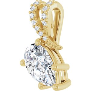 10K Yellow Gold 10x6 mm Pear Pendant Mounting – image 3