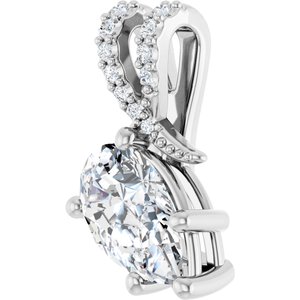 14K X1 White Gold 10x6 mm Pear Pendant Mounting – image 3