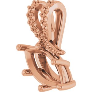 14K Rose Gold 10x5 mm Marquise Pendant Mounting – image 4