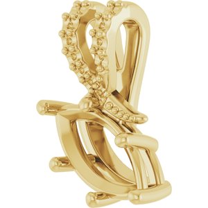 18K Yellow Gold 10x5 mm Marquise Pendant Mounting – image 4