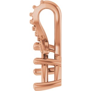 18K Rose Gold 10x5 mm Marquise Pendant Mounting – image 6
