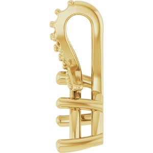 18K Yellow Gold 10x5 mm Marquise Pendant Mounting – image 6