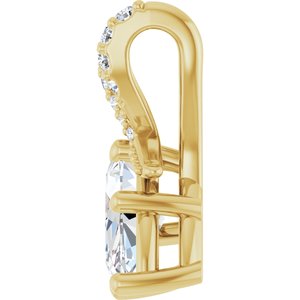 18K Yellow Gold 10x5 mm Marquise Pendant Mounting – image 5