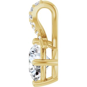 18K Yellow Gold 7 mm Round Pendant Mounting – image 5