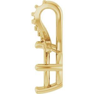 10K Yellow Gold 7 mm Round Pendant Mounting – image 6