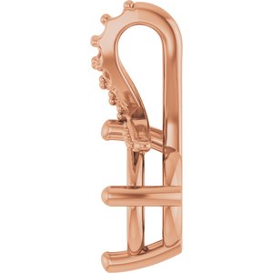 18K Rose Gold 7 mm Round Pendant Mounting – image 6