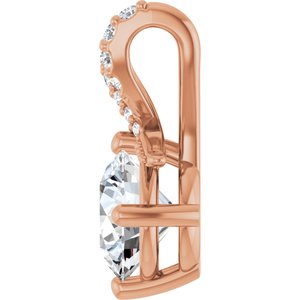 10K Rose Gold 7 mm Round Pendant Mounting – image 5