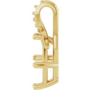 10K Yellow Gold 8.5x6.5 mm Emerald Pendant Mounting – image 6