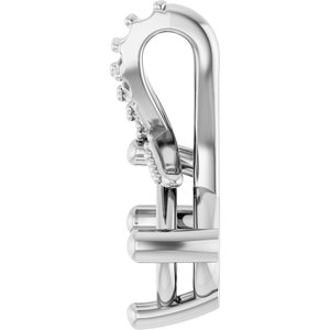 10K White Gold 7x5 mm Elongated Cushion Pendant Mounting – image 6