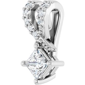 Platinum 3x3 mm Square Pendant Mounting – image 3