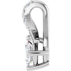14K X1 White Gold 3x3 mm Square Pendant Mounting – image 5