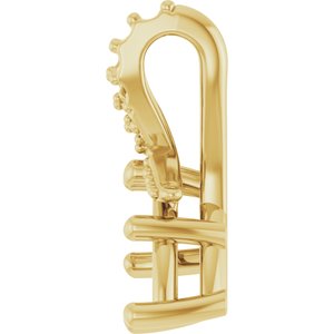14K Yellow Gold 9x4.5 mm Marquise Pendant Mounting – image 6