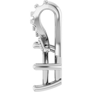 10K White Gold 4x4 mm Square Pendant Mounting – image 6