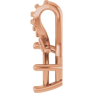 14K Rose Gold 4x4 mm Square Pendant Mounting – image 6