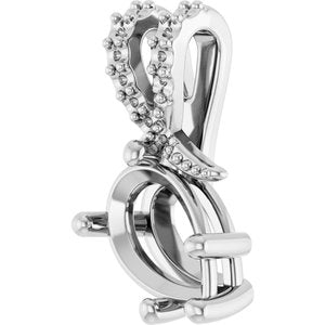 Continuum Sterling Silver 9x6 mm Pear Pendant Mounting – image 4
