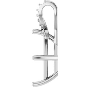 14K X1 White Gold 10x10 mm Square Pendant Mounting – image 6