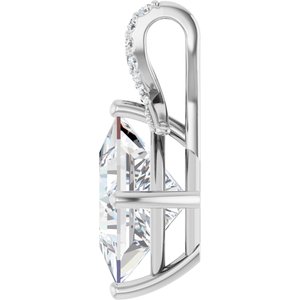 Sterling Silver 10x10 mm Square Pendant Mounting – image 5