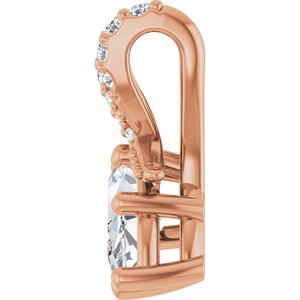 14K Rose Gold 8x4.5 mm Marquise Pendant Mounting – image 5