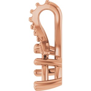 10K Rose Gold 8x4.5 mm Marquise Pendant Mounting – image 6