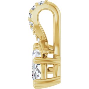 10K Yellow Gold 8x4.5 mm Marquise Pendant Mounting – image 5